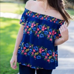 Old Navy- Smocked Off-Shoulder Swing Top
